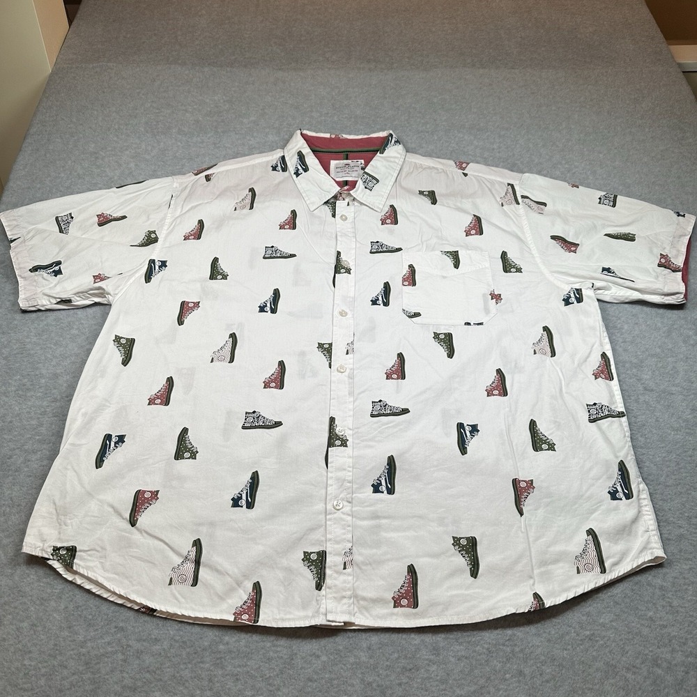 Ditch Plains‎ Ricky Singh Shirt Men's 3XL Shoes Sneakers Short Sleeve White